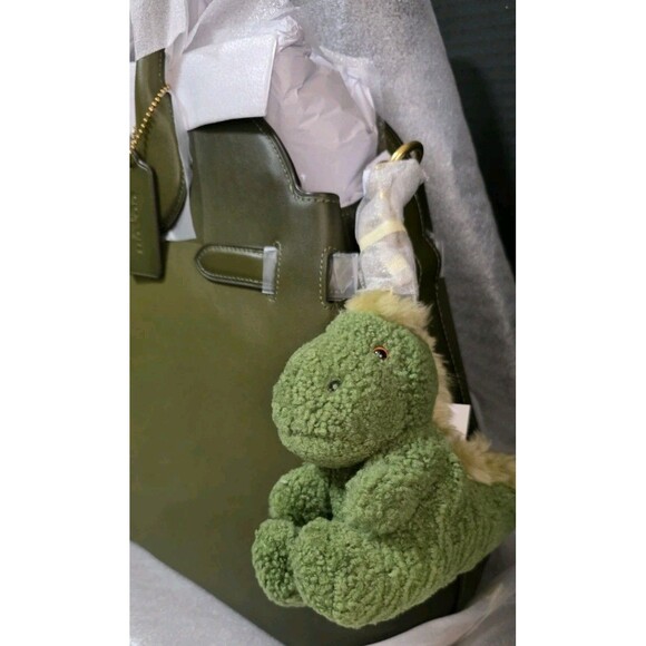 Coach GREEN REXY Plush Curly Shearling Bag Charm NWT - Picture 5 of 14